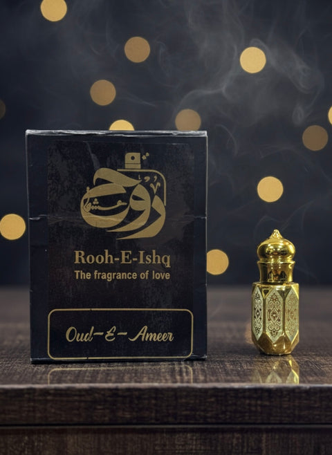 Ameer-ul-Oud Ittar – Premium Unisex Attar with Pure Oud, Musk & Amber, Long-Lasting Oriental Fragrance