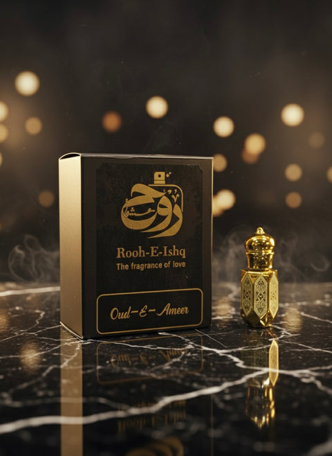 Ameer-ul-Oud Ittar – Premium Unisex Attar with Pure Oud, Musk & Amber, Long-Lasting Oriental Fragrance
