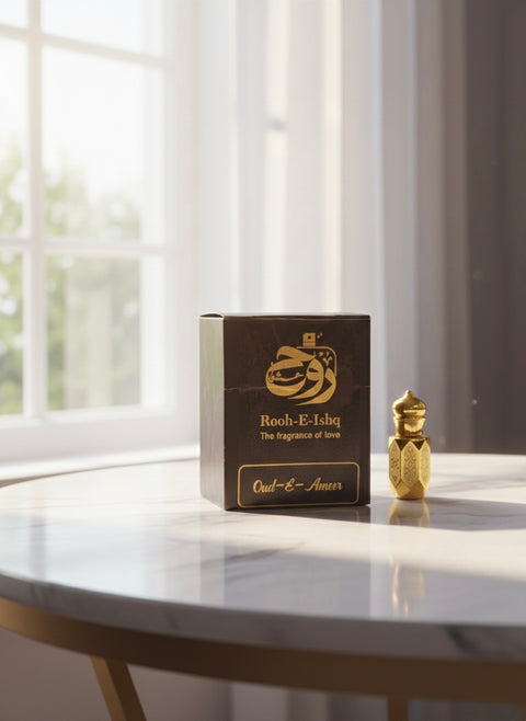 Ameer-ul-Oud Ittar – Premium Unisex Attar with Pure Oud, Musk & Amber, Long-Lasting Oriental Fragrance