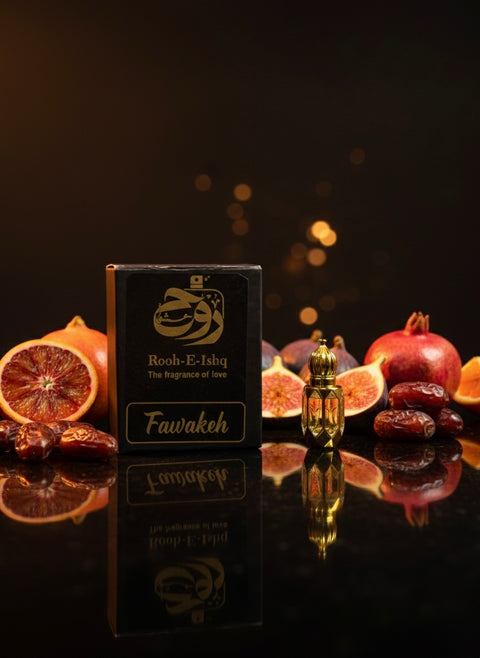 Fawakeh Intense – Tropical Fruit Cocktail Perfume Oil (Ittar) | Sweet Mango, Peach & Passionfruit Blend |  Alcohol-Free Long-Lasting Scent