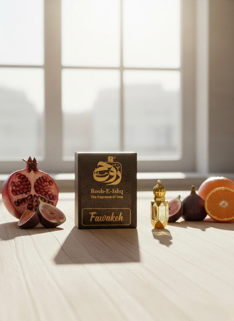 Fawakeh Intense – Tropical Fruit Cocktail Perfume Oil (Ittar) | Sweet Mango, Peach & Passionfruit Blend |  Alcohol-Free Long-Lasting Scent