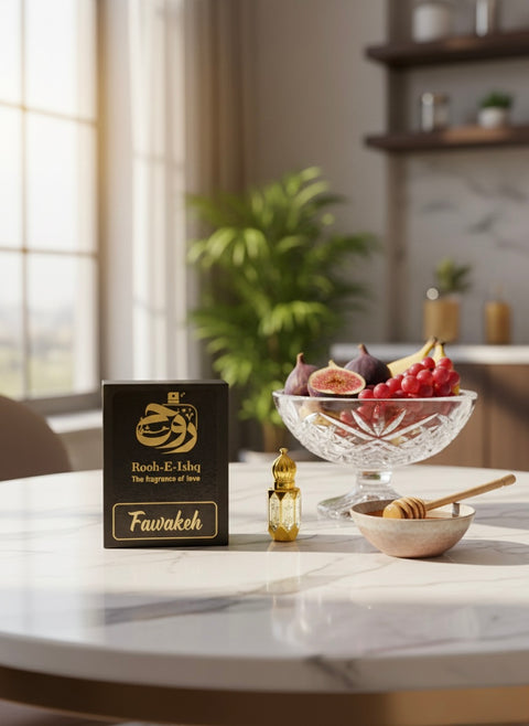 Fawakeh Intense – Tropical Fruit Cocktail Perfume Oil (Ittar) | Sweet Mango, Peach & Passionfruit Blend |  Alcohol-Free Long-Lasting Scent