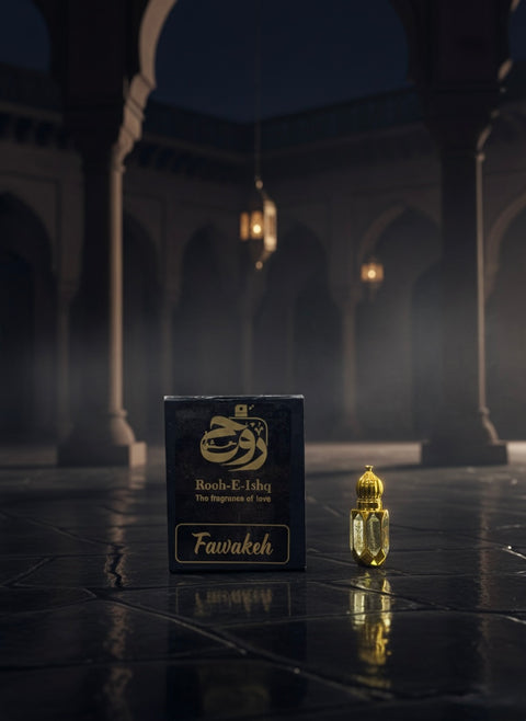 Fawakeh Intense – Tropical Fruit Cocktail Perfume Oil (Ittar) | Sweet Mango, Peach & Passionfruit Blend |  Alcohol-Free Long-Lasting Scent